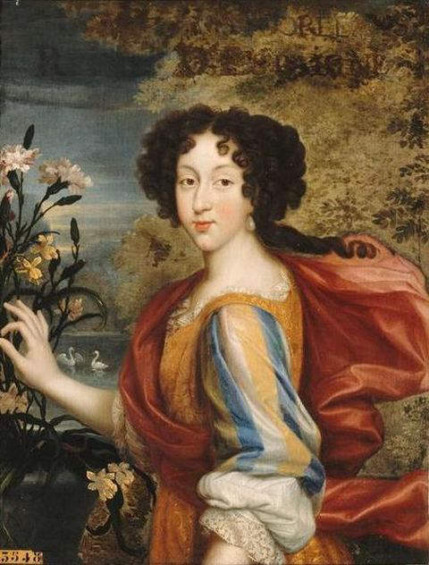 Portrait of young Marie Louise d'Orleans, eldest daughter of Duke Philip I of Orleans and his first wife Henrietta Anne of England 