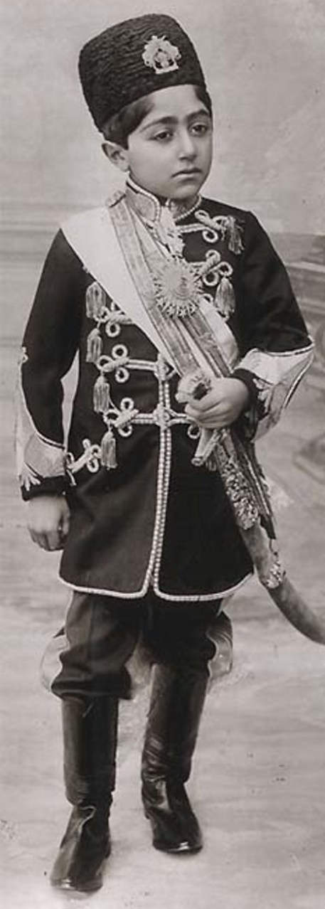 Young Sultan Ahmed Qajar at the age of 9 years 